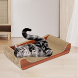 Maxbell Cat Scratcher Cardboard Pet Bed Cat Scratch Bed for Indoor Cats Kittens Rest Brown 50cmx27cmx9cm