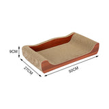 Maxbell Cat Scratcher Cardboard Pet Bed Cat Scratch Bed for Indoor Cats Kittens Rest Brown 50cmx27cmx9cm