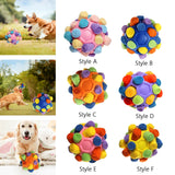 Maxbell Dog Sniff Ball Increase IQ Portable Puppy Playing Soft Dog Slow Feed Ball Style A