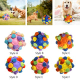 Maxbell Dog Sniff Ball Increase IQ Portable Puppy Playing Soft Dog Slow Feed Ball Style A
