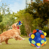 Maxbell Dog Sniff Ball Increase IQ Portable Puppy Playing Soft Dog Slow Feed Ball Style B