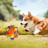 Maxbell Dog Sniff Ball Increase IQ Portable Puppy Playing Soft Dog Slow Feed Ball Style C