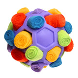 Maxbell Dog Sniff Ball Increase IQ Portable Puppy Playing Soft Dog Slow Feed Ball Style D