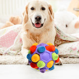 Maxbell Dog Sniff Ball Increase IQ Portable Puppy Playing Soft Dog Slow Feed Ball Style D