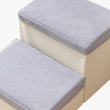 Maxbell Dog Stairs DIY Portable Washable Cover Wide Soft Steps for Cats Indoor Kitty 2 Ladder 40x35x20cm