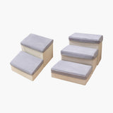 Maxbell Dog Stairs DIY Portable Washable Cover Wide Soft Steps for Cats Indoor Kitty 2 Ladder 40x35x20cm
