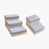 Maxbell Dog Stairs DIY Portable Washable Cover Wide Soft Steps for Cats Indoor Kitty 2 Ladder 40x35x20cm