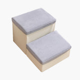 Maxbell Dog Stairs DIY Portable Washable Cover Wide Soft Steps for Cats Indoor Kitty 2 Ladder 40x35x20cm