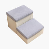 Maxbell Dog Stairs DIY Portable Washable Cover Wide Soft Steps for Cats Indoor Kitty 2 Ladder 40x35x20cm