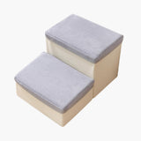 Maxbell Dog Stairs DIY Portable Washable Cover Wide Soft Steps for Cats Indoor Kitty 2 Ladder 40x35x20cm