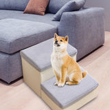 Maxbell Dog Stairs DIY Portable Washable Cover Wide Soft Steps for Cats Indoor Kitty 2 Ladder 40x35x20cm