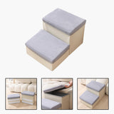 Maxbell Dog Stairs DIY Portable Washable Cover Wide Soft Steps for Cats Indoor Kitty 2 Ladder 40x35x20cm