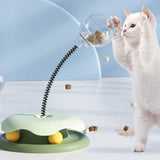 Maxbell Cats Leaking Food Toy with Ball Track Food Dispensing for Puppy Self Playing Green