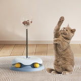 Maxbell Cats Leaking Food Toy with Ball Track Food Dispensing for Puppy Self Playing Blue