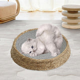 Maxbell Cat Bed Basket Durable Cat House for Cats and Small Dogs Kitten Pet Supplies Black White