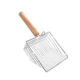 Maxbell Litter Box Scooper Pet Sifter Shovel Kitty Kitten Cat Litter Spoon with Hook 28.5cmx14cmx6.5cm Silver with Hook
