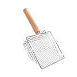 Maxbell Litter Box Scooper Pet Sifter Shovel Kitty Kitten Cat Litter Spoon with Hook 28.5cmx14cmx6.5cm Silver with Hook