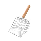 Maxbell Litter Box Scooper Pet Sifter Shovel Kitty Kitten Cat Litter Spoon with Hook 28.5cmx14cmx6.5cm Silver with Hook