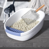 Maxbell Litter Box Scooper Pet Sifter Shovel Kitty Kitten Cat Litter Spoon with Hook 28.5cmx14cmx6.5cm Silver with Hook