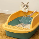 Maxbell Litter Box Scooper Pet Sifter Shovel Kitty Kitten Cat Litter Spoon with Hook 28.5cmx14cmx6.5cm Silver with Hook