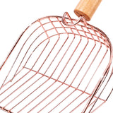 Maxbell Litter Box Scooper Pet Sifter Shovel Kitty Kitten Cat Litter Spoon with Hook 25cmx11.5cmx4.5cm Rose Gold with Hook