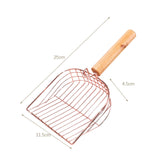 Maxbell Litter Box Scooper Pet Sifter Shovel Kitty Kitten Cat Litter Spoon with Hook 25cmx11.5cmx4.5cm Rose Gold with Hook