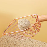 Maxbell Litter Box Scooper Pet Sifter Shovel Kitty Kitten Cat Litter Spoon with Hook 25cmx11.5cmx4.5cm Rose Gold with Hook