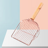 Maxbell Litter Box Scooper Pet Sifter Shovel Kitty Kitten Cat Litter Spoon with Hook 25cmx11.5cmx4.5cm Rose Gold with Hook