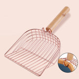 Maxbell Litter Box Scooper Pet Sifter Shovel Kitty Kitten Cat Litter Spoon with Hook 25cmx11.5cmx4.5cm Rose Gold with Hook