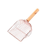 Maxbell Litter Box Scooper Pet Sifter Shovel Kitty Kitten Cat Litter Spoon with Hook 25cmx11.5cmx4.5cm Rose Gold with Hook