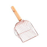 Maxbell Litter Box Scooper Pet Sifter Shovel Kitty Kitten Cat Litter Spoon with Hook 25cmx11.5cmx4.5cm Rose Gold with Hook