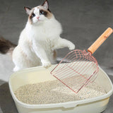 Maxbell Litter Box Scooper Pet Sifter Shovel Kitty Kitten Cat Litter Spoon with Hook 25cmx11.5cmx4.5cm Rose Gold with Hook