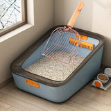 Maxbell Litter Box Scooper Pet Sifter Shovel Kitty Kitten Cat Litter Spoon with Hook 25cmx11.5cmx4.5cm Rose Gold with Hook