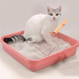 Maxbell Litter Box Scooper Pet Sifter Shovel Kitty Kitten Cat Litter Spoon with Hook 25cmx11.5cmx4.5cm Rose Gold with Hook