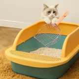 Maxbell Litter Box Scooper Pet Sifter Shovel Kitty Kitten Cat Litter Spoon with Hook 25cmx11.5cmx4.5cm Rose Gold with Hook