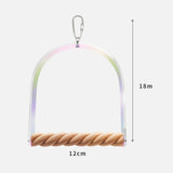 Maxbell Bird Perches Cage Toy Climbing Bridge Swing Toy for Parakeets Macaws Finches