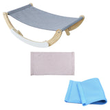 Maxbell Cat Hammock Cat Rocking Chair for Kitten Small Dogs Cats and Small Dogs gray and blue
