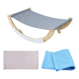 Maxbell Cat Hammock Cat Rocking Chair for Kitten Small Dogs Cats and Small Dogs gray and blue