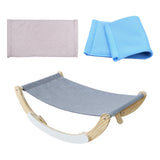Maxbell Cat Hammock Cat Rocking Chair for Kitten Small Dogs Cats and Small Dogs gray and blue