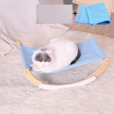 Maxbell Cat Hammock Cat Rocking Chair for Kitten Small Dogs Cats and Small Dogs gray and blue
