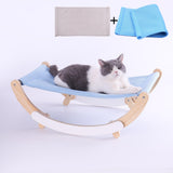 Maxbell Cat Hammock Cat Rocking Chair for Kitten Small Dogs Cats and Small Dogs gray and blue