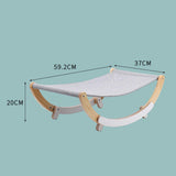 Maxbell Cat Hammock Cat Rocking Chair for Kitten Small Dogs Cats and Small Dogs gray and blue
