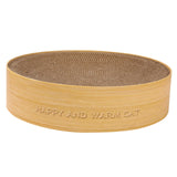 Maxbell Cat Scratcher Cardboard Bed Round Cat Scratch Pad Nest for Indoor Cats Beige