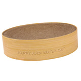 Maxbell Cat Scratcher Cardboard Bed Round Cat Scratch Pad Nest for Indoor Cats Beige