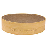 Maxbell Cat Scratcher Cardboard Bed Round Cat Scratch Pad Nest for Indoor Cats Beige