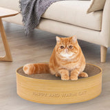 Maxbell Cat Scratcher Cardboard Bed Round Cat Scratch Pad Nest for Indoor Cats Beige