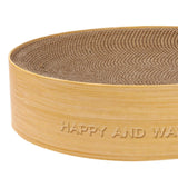 Maxbell Cat Scratcher Cardboard Bed Round Cat Scratch Pad Nest for Indoor Cats Beige