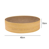 Maxbell Cat Scratcher Cardboard Bed Round Cat Scratch Pad Nest for Indoor Cats Beige