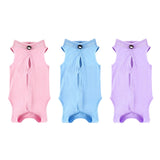 Maxbell Cat Recovery Suit Outfits Prevent Licking Pets Clothes for After Spay Kitten Pink S