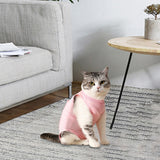 Maxbell Cat Recovery Suit Outfits Prevent Licking Pets Clothes for After Spay Kitten Pink S